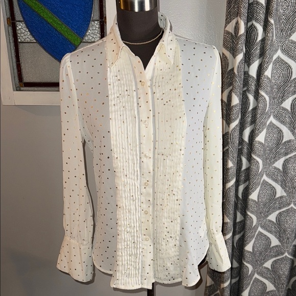 Untuckit For Her Pleated Button Down Shirt SZ 2 - Picture 1 of 8
